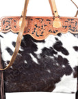 American Darling Tote Hand Tooled Hair On Genuine Leather Women Bag Western Handbag Purse