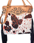 American Darling Tote Hand Tooled Hair On Genuine Leather Women Bag Western Handbag Purse