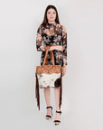 American Darling Cross Body I Hand Tooled Hair-On Genuine Leather Women Bag Western Handbag Purse