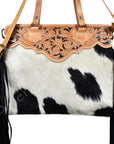 American Darling Cross Body I Hand Tooled Hair-On Genuine Leather Women Bag Western Handbag Purse