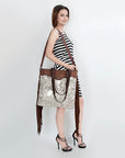 American Darling Cross Body I Hand Tooled Hair-On Genuine Leather Women Bag Western Handbag Purse