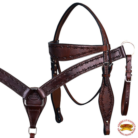 Hilason Gaited Western Horse Flex Pleasure American Leather Saddle