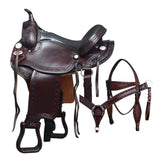 Hilason Gaited Western Horse Flex Pleasure American Leather Saddle