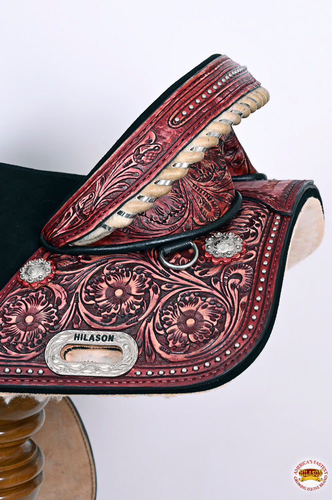 Western Horse Child Saddle Treeless American Leather Barrel
