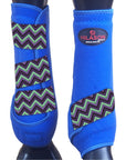 Hilason Horse Medicine Sports Boots Rear Hind Leg Royal Chevron