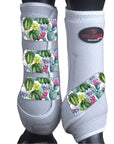 Hilason Horse Medicine Sports Boots Front Leg White