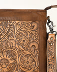 American Darling Messenger Hand Tooled Hair On Genuine Leather Women Bag Western Handbag Purse