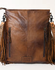 American Darling Messenger Hand Tooled Hair On Genuine Leather Women Bag Western Handbag Purse