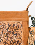 American Darling Messenger Hand Tooled Hair On Genuine Leather Women Bag Western Handbag Purse