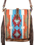 American Darling ADBG269 Large Crossbody Saddle Blanket Genuine Leather Women Bag Western Handbag Purse