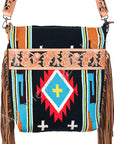 ADBG279 American Darling Hand Tooled Saddle Blanket Genuine Leather Women Bag Western Handbag Purse