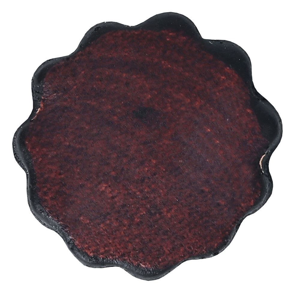 1&quot; Hilason Plain Scalloped Leather Rosette Concho Saddle Dark Brown