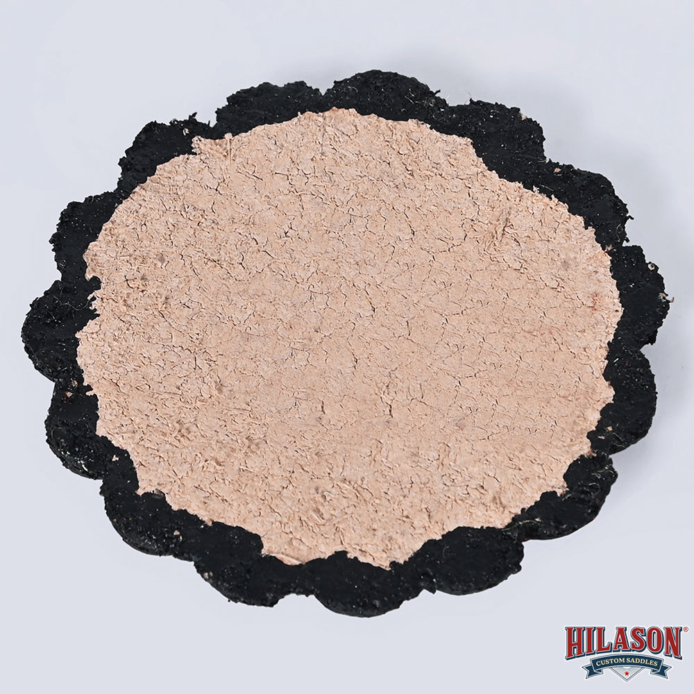 1&quot; Hilason Plain Scalloped Leather Rosette Concho Saddle Dark Brown