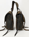 Hilason Soft Leather Horse Saddle Bag Dark Brown