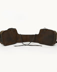Hilason Soft Leather Horse Saddle Bag Dark Brown