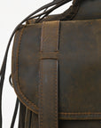 Hilason Soft Leather Horse Saddle Bag Dark Brown