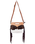 American Darling Clutch Hand Tooled Hair On Genuine Leather Women Bag Western Handbag Purse