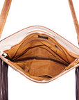 American Darling Clutch Hand Tooled Hair On Genuine Leather Women Bag Western Handbag Purse