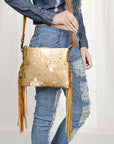 American Darling Small Crossbody Saddle Blanket Genuine Leather women bag western handbag purse