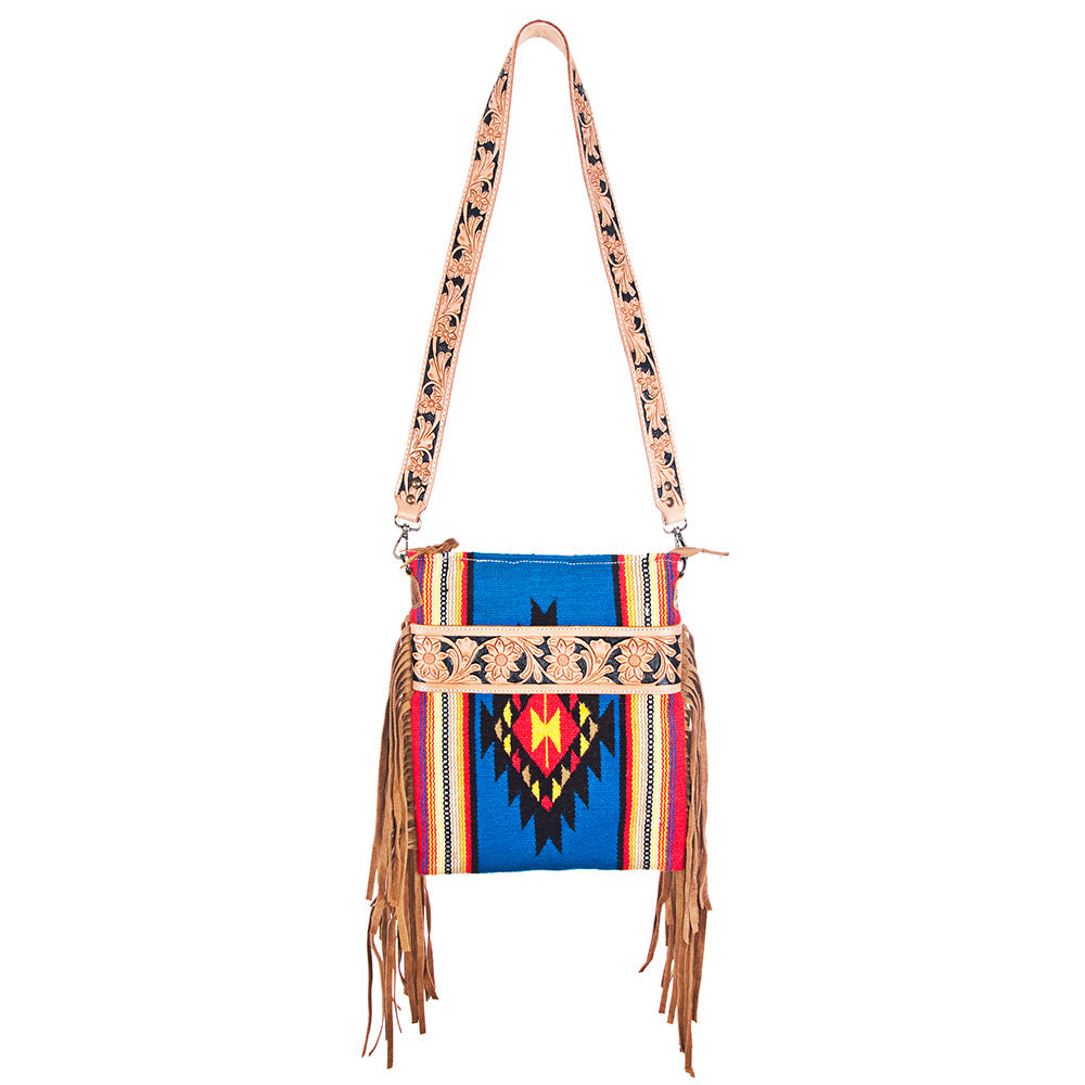 American Darling Cross Body Hand Tooled Saddle Blanket Genuine Leather Women Bag Western Handbag Purse