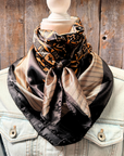 35X35" Black and Yellow Multi Pattern Wild Rag / Scarf WR1032