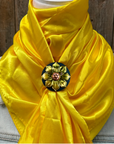 35X35" Solid Yellow Wild Rag / Scarf WRS23 - Western Concho Wild Rag Slides - Assorted