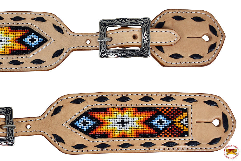 Hilason Western Cowboy Cowgirl Heavy Duty Genuine Leather Slobber Straps Black