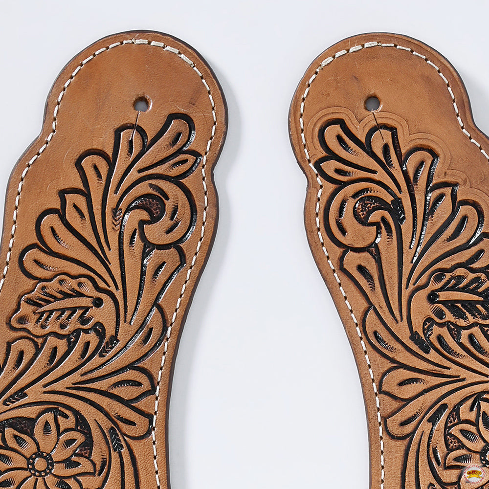 Hilason Western Cowboy Cowgirl Heavy Duty Genuine Leather Slobber Straps Black