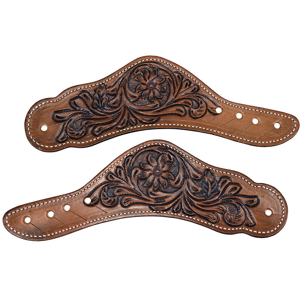 Hilason Western Cowboy Cowgirl Heavy Duty Genuine Leather Slobber Straps Black