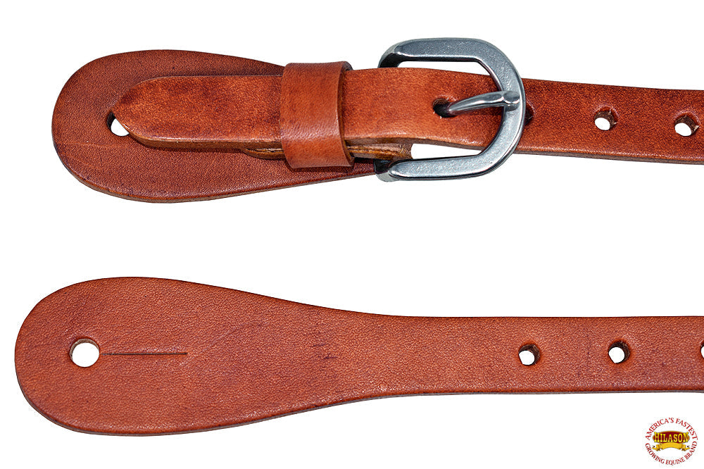 Hilason Western Cowboy Cowgirl Heavy Duty Genuine Leather Slobber Straps Black