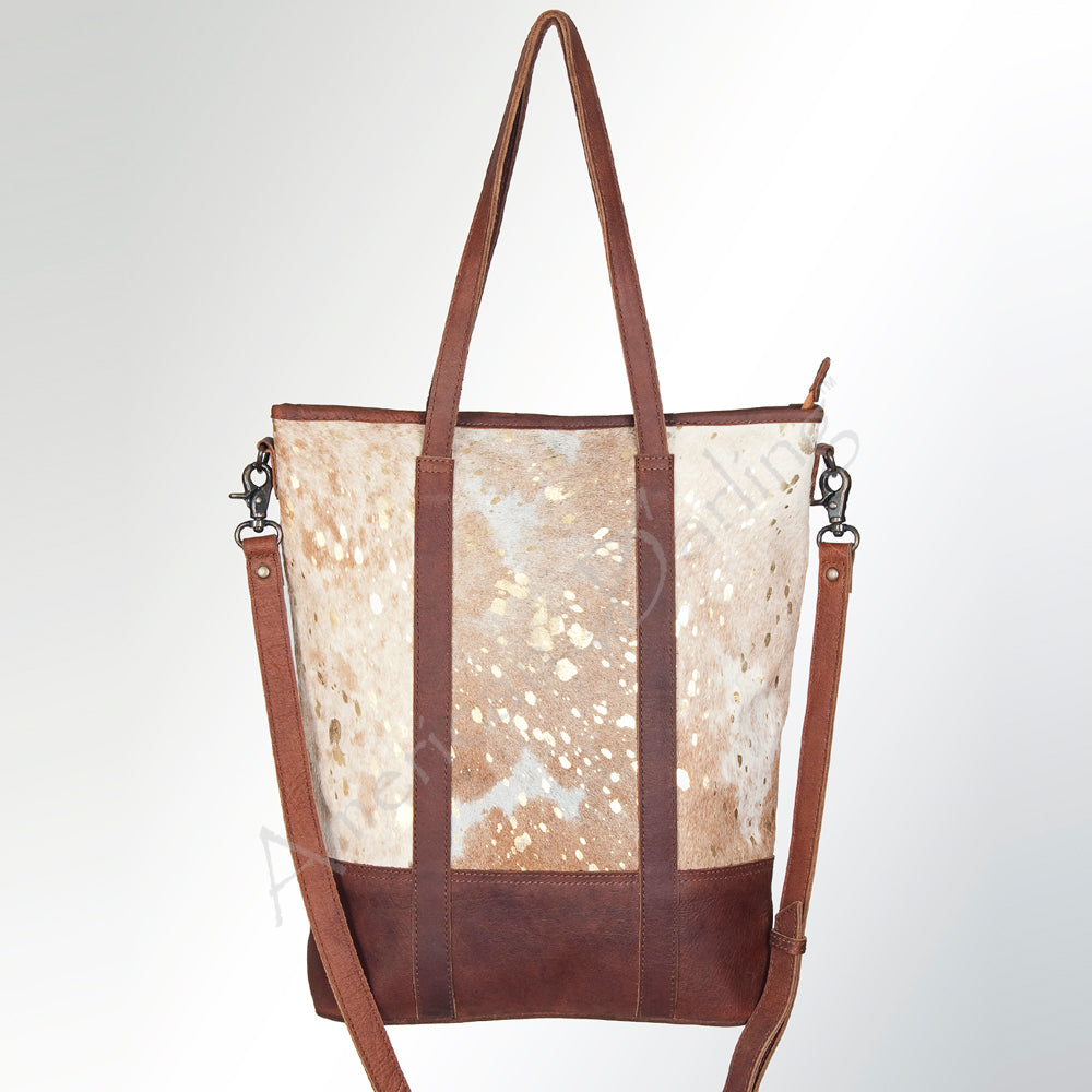 American Darling ADBGS157ACGO Tote Hair-On Genuine Leather Women Bag Western Handbag Purse