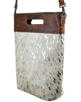 American Darling ADBGS159ACSL Messenger Hair On Genuine Leather Women Bag Western Handbag Purse