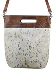 American Darling ADBGS159ACSL Messenger Hair On Genuine Leather Women Bag Western Handbag Purse