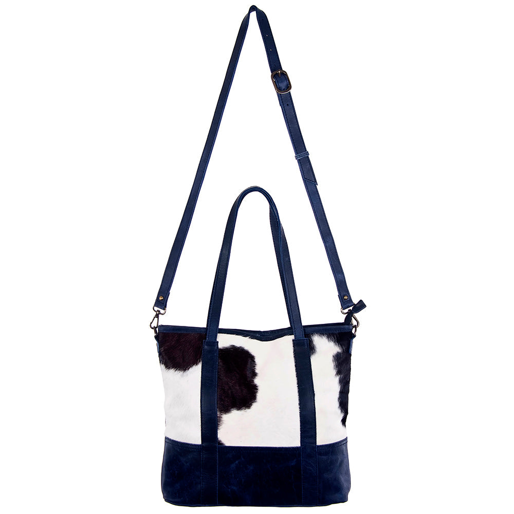 American Darling ADBGS162BKW Tote Hair On Genuine Leather Women Bag Western Handbag Purse