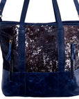 American Darling ADBGS162BKW Tote Hair On Genuine Leather Women Bag Western Handbag Purse