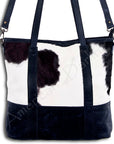 American Darling ADBGS162BKW Tote Hair On Genuine Leather Women Bag Western Handbag Purse
