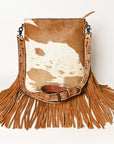 American Darling ADBGS192TAW Messenger Hair On Genuine Leather Women Bag Western Handbag Purse