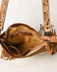 American Darling ADBGS192TAW Messenger Hair On Genuine Leather Women Bag Western Handbag Purse