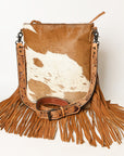 American Darling ADBGS192TAW Messenger Hair On Genuine Leather Women Bag Western Handbag Purse