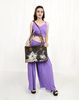 American Darling Briefcase Hair-On Genuine Leather Women Bag Western Handbag Purse
