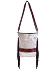American Darling Messenger Hand Tooled Hair On Genuine Leather Women Bag Western Handbag Purse
