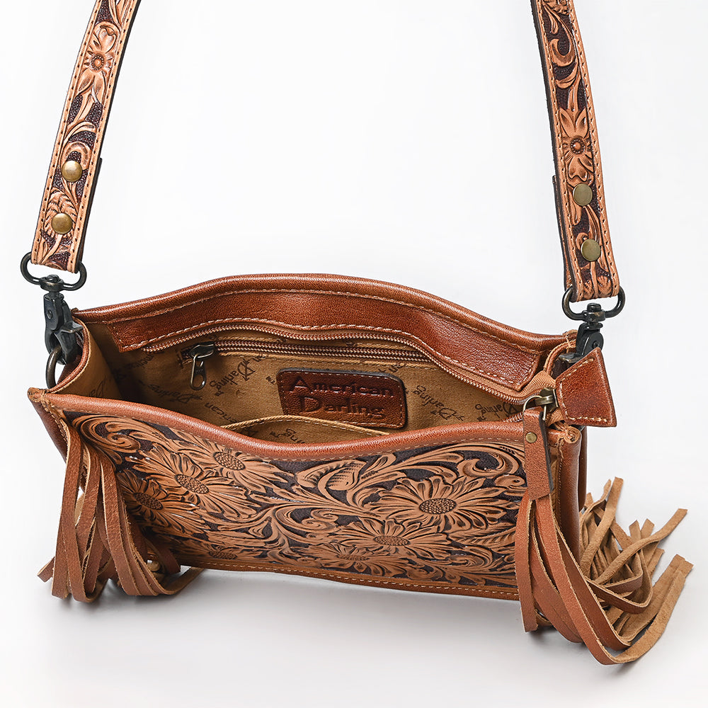 American Darling Hand Tooled Genuine Leather Women Bag Western Handbag Purse