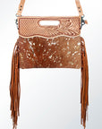 American Darling Clutch Hand Tooled Hair On Genuine Leather Women Bag Western Handbag Purse