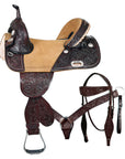 Hilason Western Horse Saddle Treeless American Leather Trail Barrel