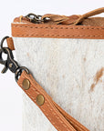 American Darling ADBG344TAW Wristlet Hair On Genuine Leather Women Bag Western Handbag Purse