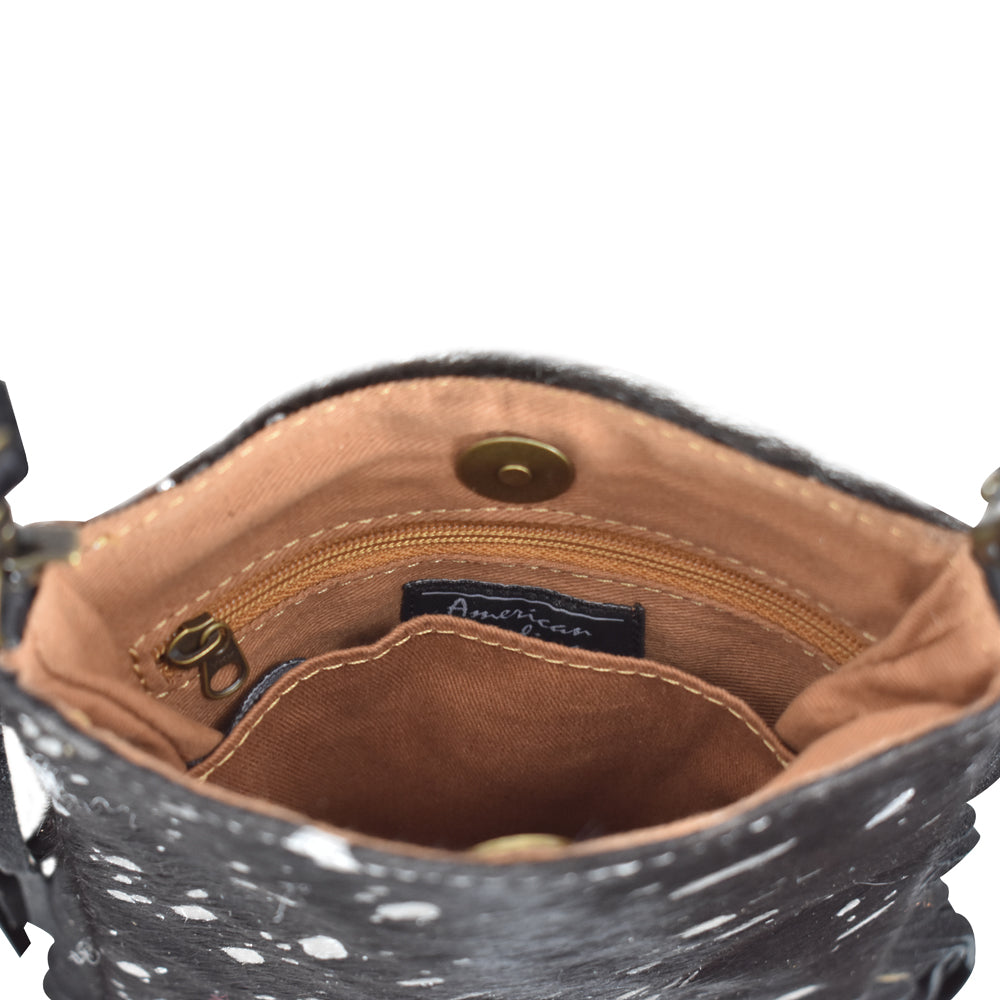 American Darling Cross Body Hair On Genuine Leather Women Bag Western Handbag Purse