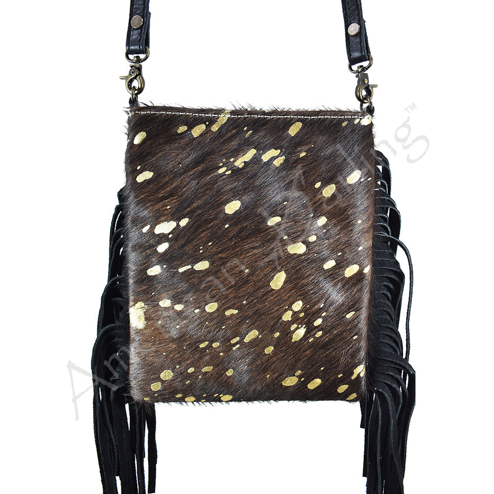 American Darling Cross Body Hair On Genuine Leather Women Bag Western Handbag Purse