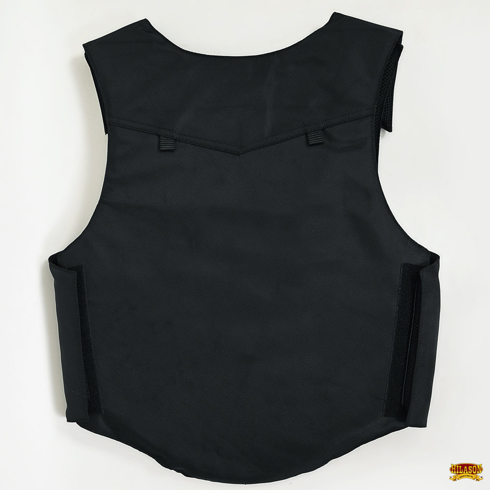Bull Riding Vest Hilason Black Bull Pro Rodeo Cordura Large