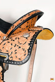 Hilason Western Horse Barrel Racing Trail Pleasure Oiled American Leather Saddle