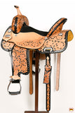 Hilason Western Horse Barrel Racing Trail Pleasure Oiled American Leather Saddle